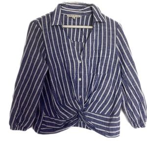 Striped Blue & White Top